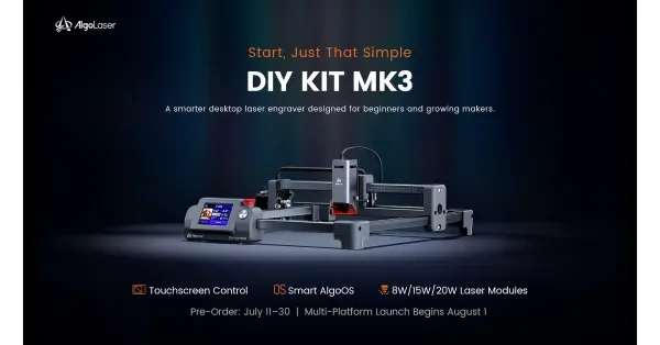 AlgoLaser Launches DIY KIT MK3: Start, Just That Simple--A Smarter Way to Laser Engrave
