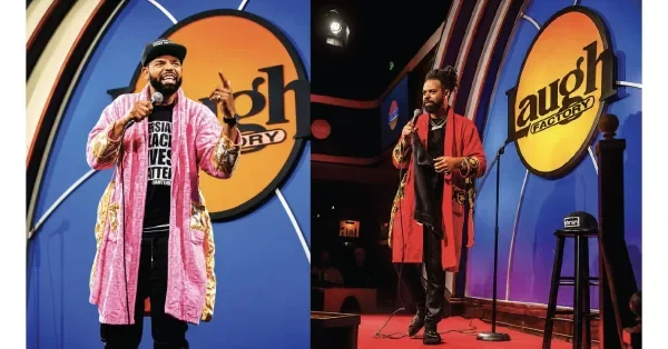 COMEDIAN TEHRAN STANDS UP FOR A FREE IRAN AT LAUGH FACTORY HOLLYWOOD