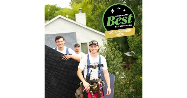 Everlight Solar Wins Gold in Minnesota's Best 2026 for Solar Energy Provider