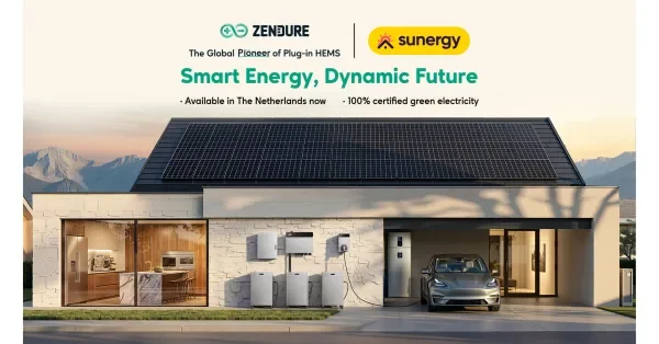 Zendure en Sunergy bundelen hun krachten om slim energiebeheer voor woningen in Nederland te versnellen.