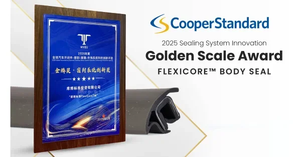 Cooper Standard Earns Golden Scale Award for FlexiCore™ Technology