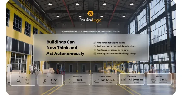 PassiveLogic presenta la primera autonomía generativa del mundo para edificios e infraestructura industrial
