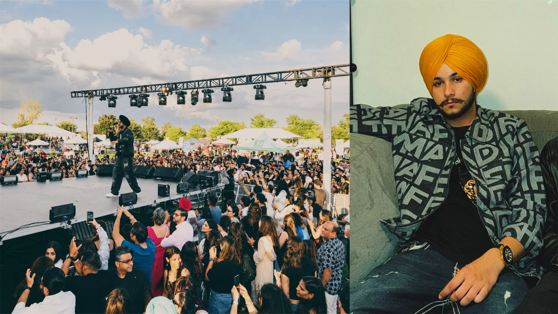 Avi Sidhu performs live at BTown MegaFest at CAA Centre Grounds in Brampton on August 8, 2026