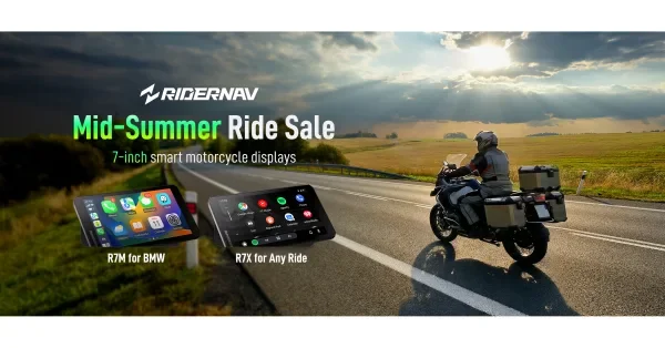 RiderNav presenta sus pantallas inteligentes de 7 pulgadas para motocicletas en el Mid-Summer Riding Festival