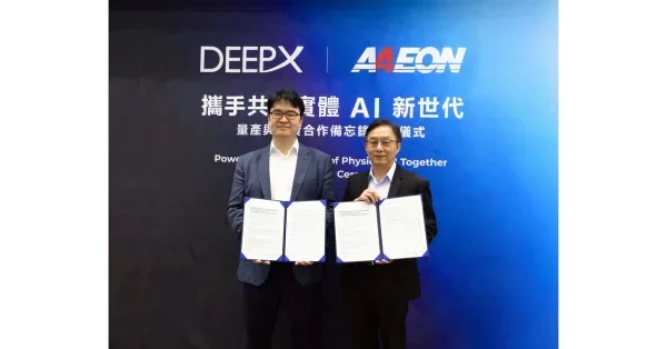 DEEPX Announces Global Physical AI Mass Production Partnership with AAEON at COMPUTEX 2026