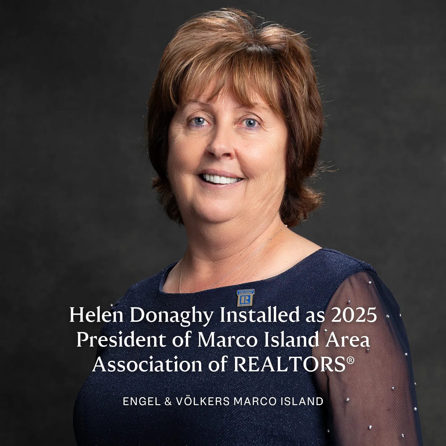Helen Donaghy as 2025 President of Marco Island Area Association